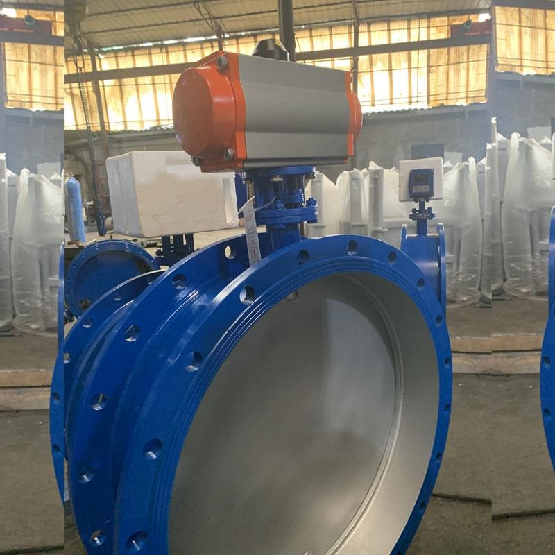 D641W-1C 气动通风法兰蝶阀 烟气管道专用高温蝶阀排暖风阀门