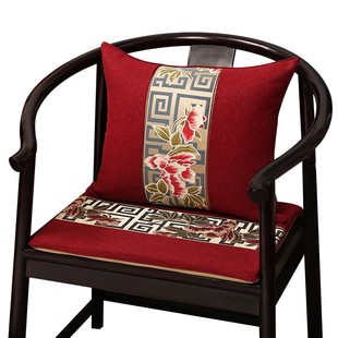 红木椅垫中式实木椅子茶座餐圈椅官帽太师椅坐垫家用海绵防滑定做