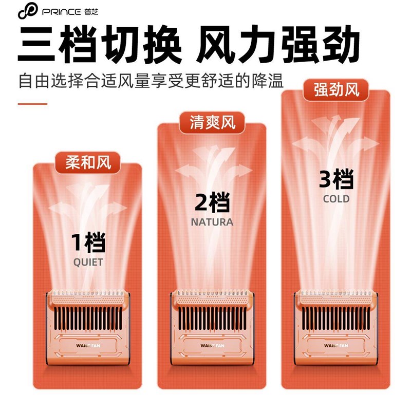 挂腰风扇随身携带小空调贴身工地风扇降暑神器 父亲节礼物户外便