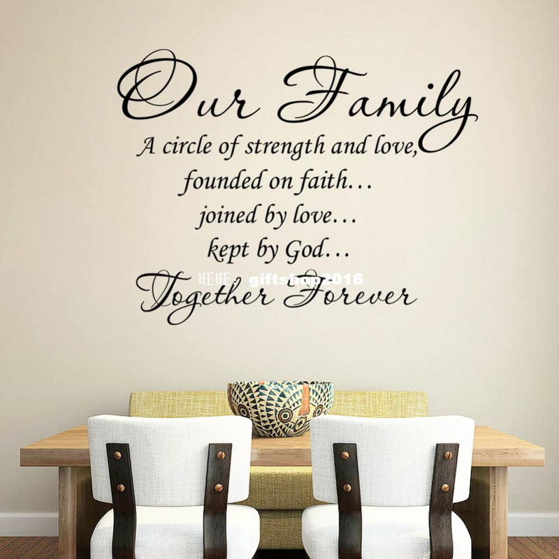 新品Our Family Together Forever quotes Letter Pattern Design