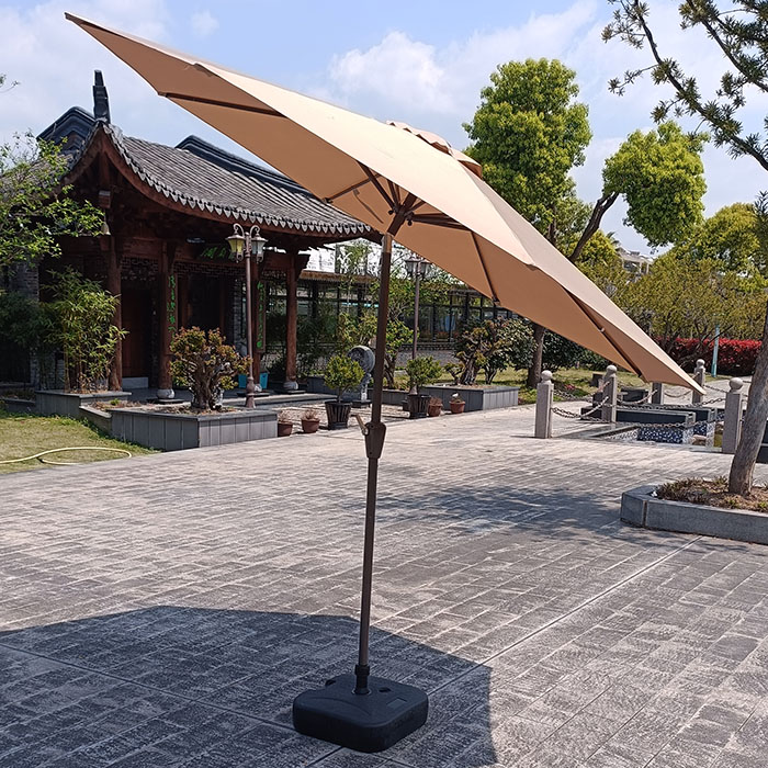 现货户外中柱f遮阳摇头伞转向伞庭院伞太阳伞别墅弯头伞露台遮阳