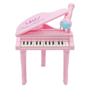 2 Colors 25Keys Keyboard Toy Electronic Organ Kids Piano Mic