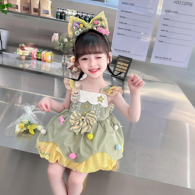 高货现货速发洛丽塔女宝宝公主裙夏季新款蓬蓬裙生日礼服连衣裙小