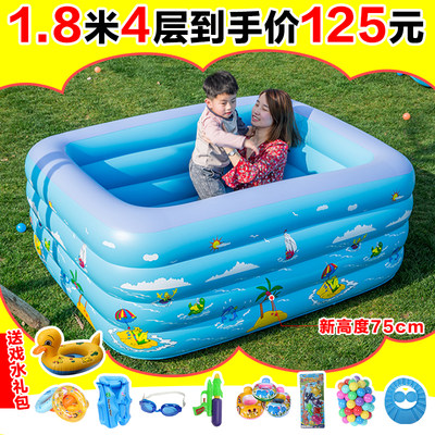 儿童游泳池充气小孩大p人家用超大户外大型加厚水池婴儿宝宝游泳