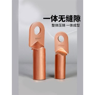 DT铜鼻子镀锡纯紫铜接线端子铜线B鼻子电缆线耳铜鼻子线耳接头冷