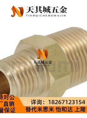 SJSFS SJSRN6A/8A/10A/15A低压用拧入型接头黄铜同径型螺纹接头