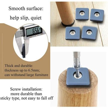 极速20Pcs Furniture Sliders for Carpet PTF Furniture Glides