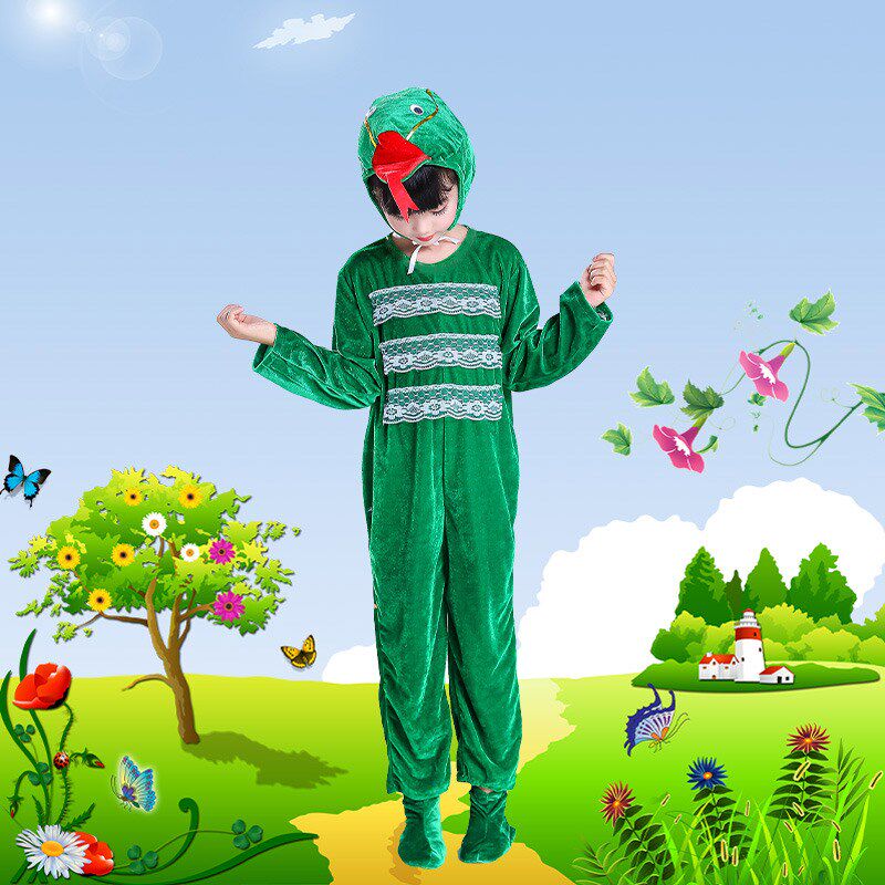 儿童分体动物卡通表演衣服演出舞蹈服装大灰狼恐龙猴子长颈鹿鲤鱼
