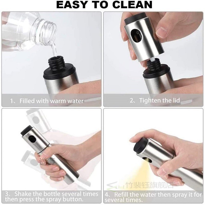 Stainless Steel Olive Oil Vinegar Sprayer Oil Spray Bottle P