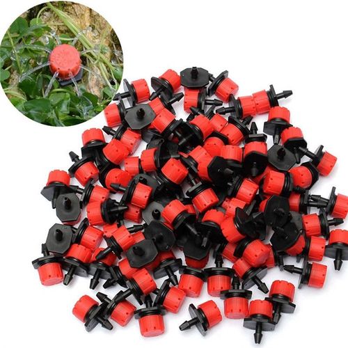 100pcs Micro Flow Dripper Drip Head 1/4 Inch Hose Micro Drip