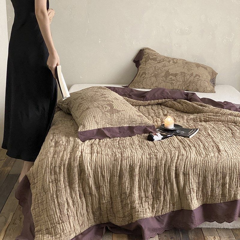 美拉德十层皱皱纱泡芙被纱布春秋被棉纱被子被芯四季被可机洗,床上用品,化纤被,淘宝优惠券,粉丝福利购,淘宝优惠卷