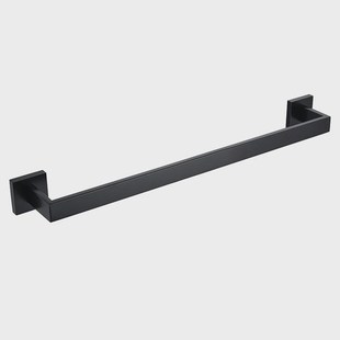 黑色毛巾单杆浴巾置物架304不锈钢毛巾杆浴室五金挂件