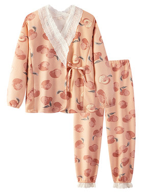 空气棉月子服秋冬季产后纯棉春秋孕妇睡衣哺乳产妇1月份2坐月款