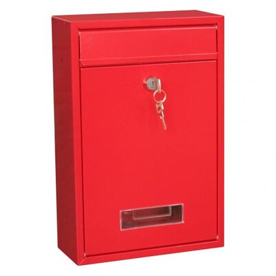 Outdoor Lockable Wall Mounted Hanging Iron Post Letter Box M