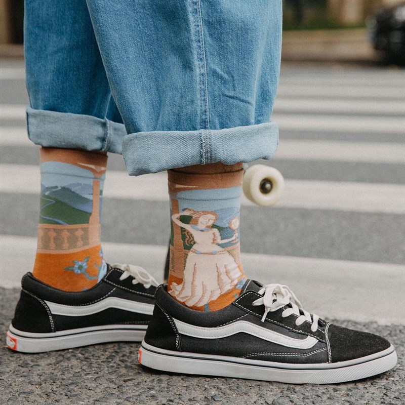 推荐Women Long Sock Cartoon Print Creative Fashion Personali 女士内衣/男士内衣/家居服 短袜 原图主图