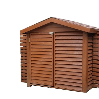 防腐木设备房户外木屋碳化木工具房葡萄架凉亭平台空调外机罩定制