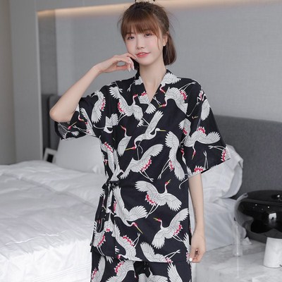 汗蒸服女款亚麻国风开衫情w侣家居服男大码定制儿童洗浴桑拿服