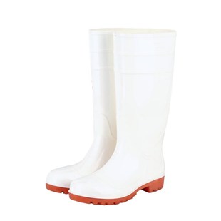 白色雨鞋男款安全防砸防刺雨靴劳保水鞋高筒女款工地防水防滑耐磨