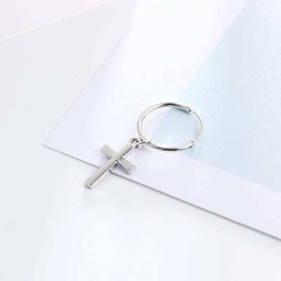 速发Personality cool Cross Earrings cross ear earring person