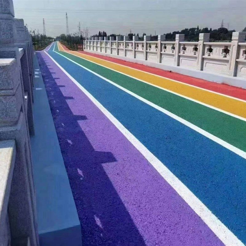 彩色透水混e凝土罩面漆增强剂改色保护剂路面涂料封闭彩色沥青改