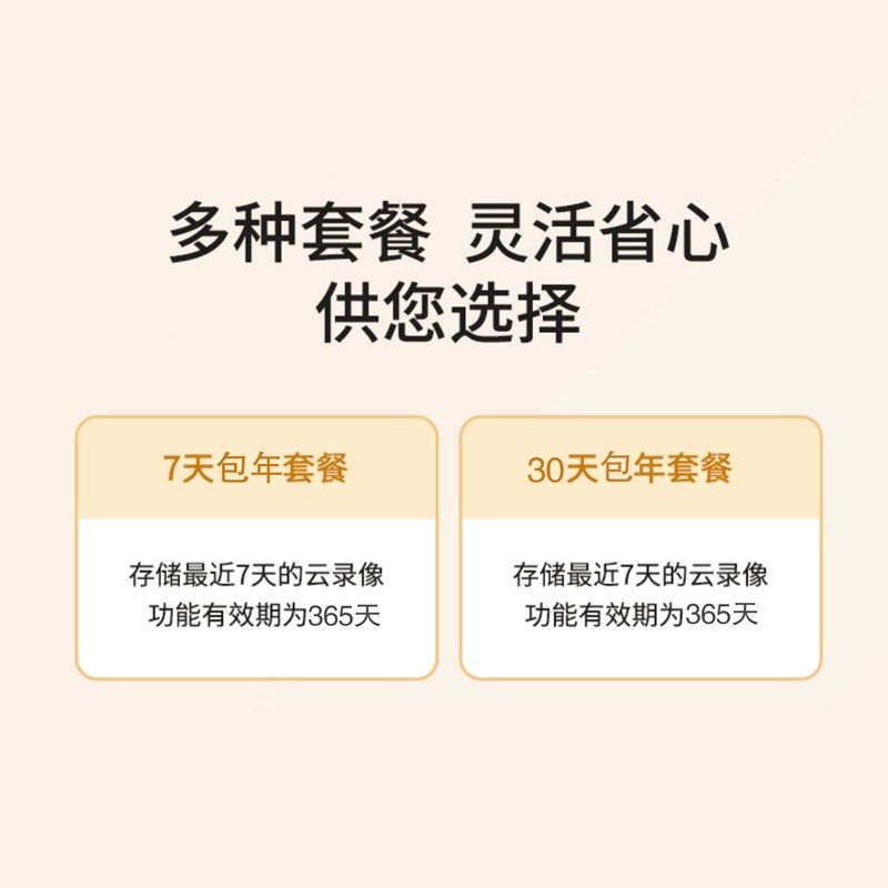 云录像可视门铃摄像机云录卡7天包年30天包年金融级加密虚拟卡