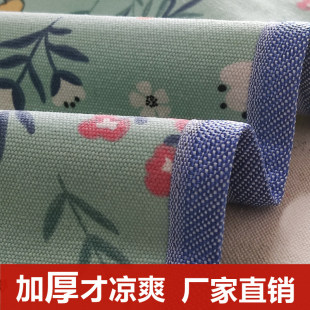 天津帆布凉席席子加厚单人老粗布宿舍夏凉布幼儿园老帆布床单