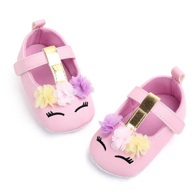 极速I Love Daddy&Mummy Cute Unicorn Flower Baby Girl Shoes S