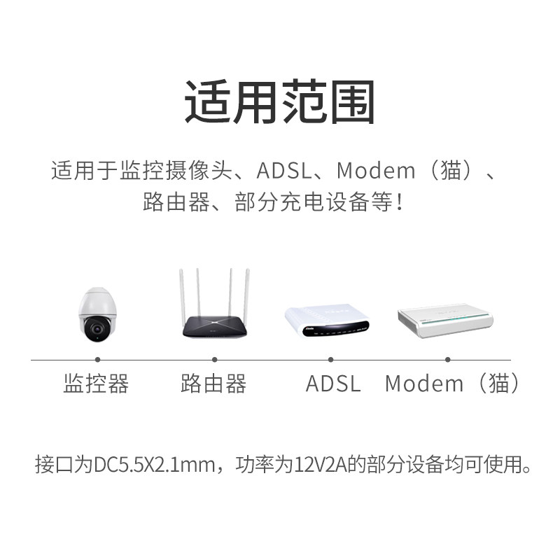 모니터링 전원 DC12V2A 카메라 DC 3M 5M10M 스위칭 전원 어댑터 1A 연장 연장 케이블