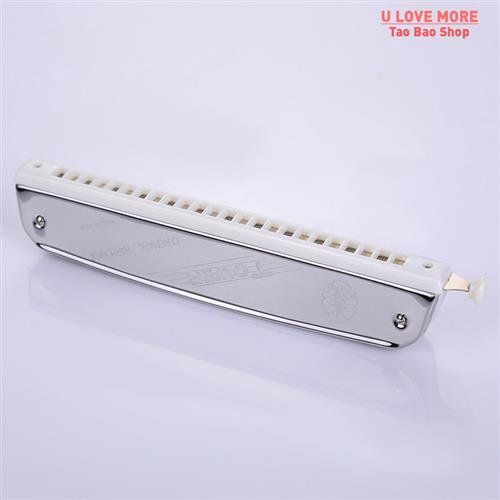 Chromatdic Harmonica 24 Holes C Key Slive Professional Mouth