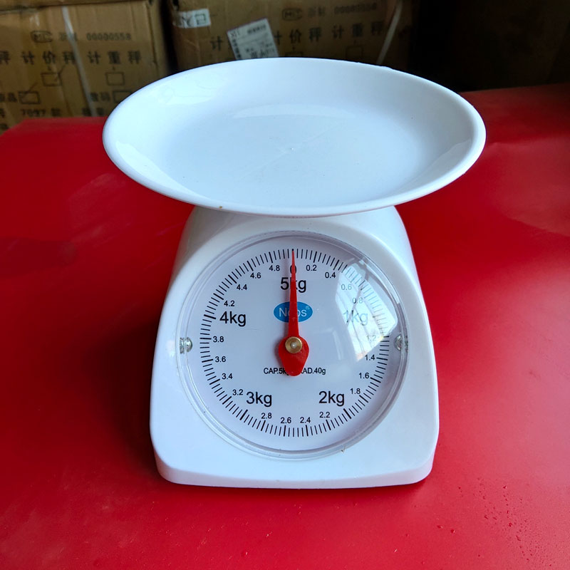 千克秤学生用厨房称老式托盘秤机械小克称家用5kg烘焙秤弹簧台秤