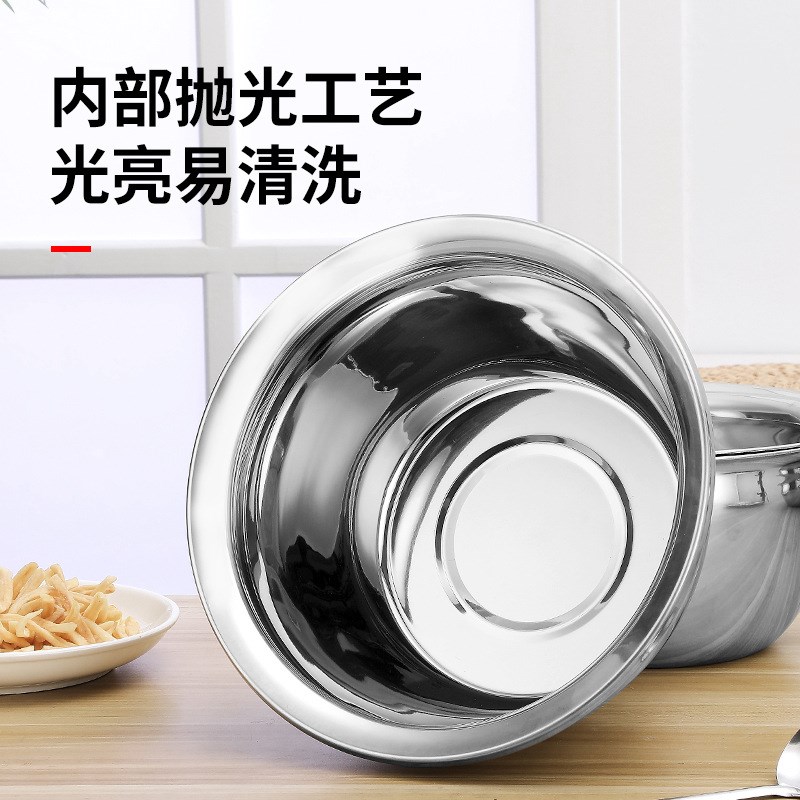 特厚不锈钢油盆油缸鼓油桶调料厨房商用猪油盆打蛋盆和面盆带盖