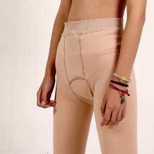 男士秋冬季丝袜加厚加绒保暖连裤袜加大紧身开口打底裤