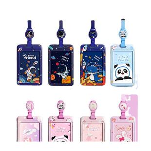 2023新款卡套小学生儿童公交市民饭卡防丢接送胸卡幼W儿园伸缩校