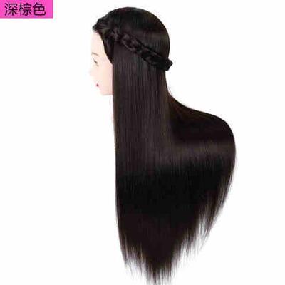 模特头美发专用化妆师发型练编发练习剪H发头模模头真人发公仔人