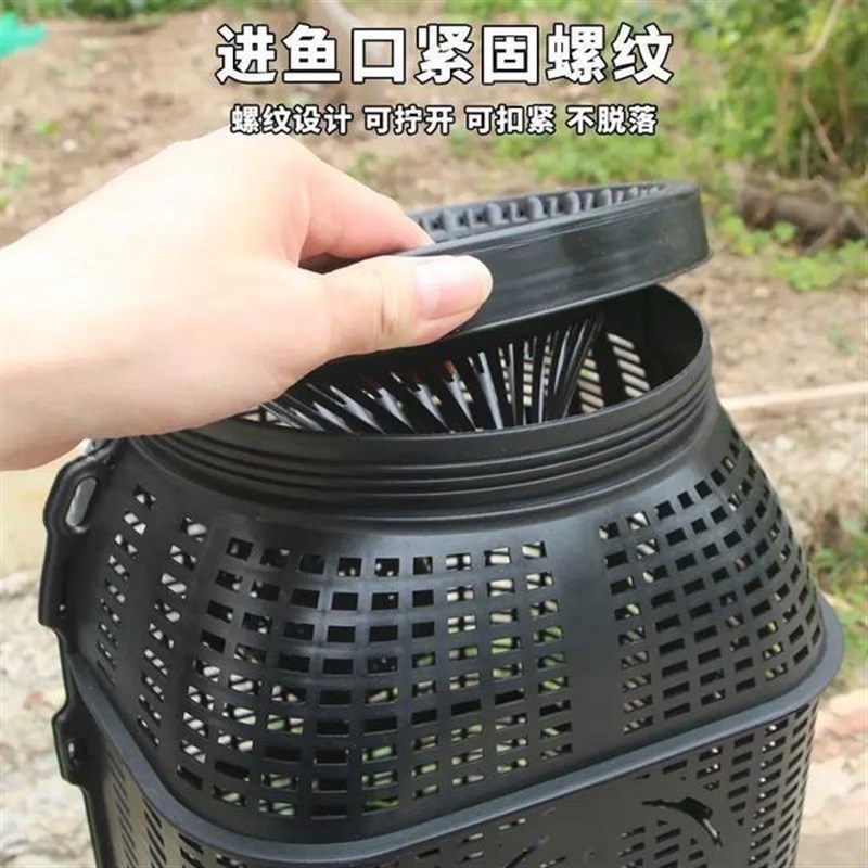 25新款加大号鱼笼黄鳝笼泥鳅鱼龙虾笼鱼笼P螃蟹笼黑鱼花篮绳网