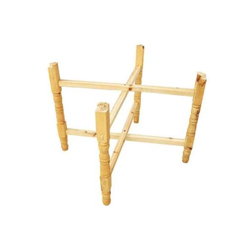 实木大圆桌折叠桌架子方s桌餐桌脚架杂木便捷折叠桌腿支架桌架桌