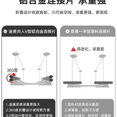 晒贵夫人架衣架神器阳o台升降手摇晾衣杆顶装自动家用手动金衣晾