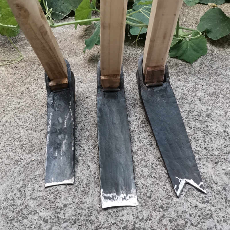 手工锻打锄头种菜家用农具园艺翻地挖笋刨树根户外轨道钢老式农具