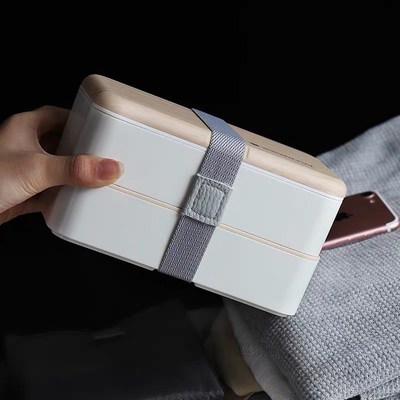 Japanese-style Lunch Box Double-layer Separated Bento Box Po