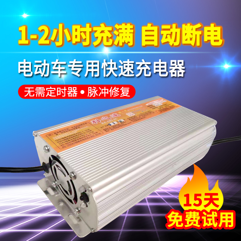 电动车快速充电器48v20AH60v72v天能干电池电动车智能通用快充