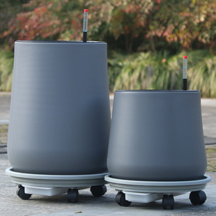 创意个性 绿萝加厚加仑花盆 塑料花盆塑料圆形带水位线花盆加大月季