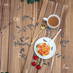 摄影道具实木板背景拍照美食菜品做旧托盘摆件复古风装饰桌面场景