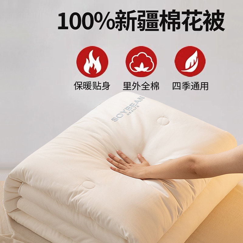 新疆一级长绒棉原棉冬被棉花被芯花全棉棉絮棉被垫被棉花被,床上用品,棉花被,淘宝优惠券,粉丝福利购,淘宝优惠卷