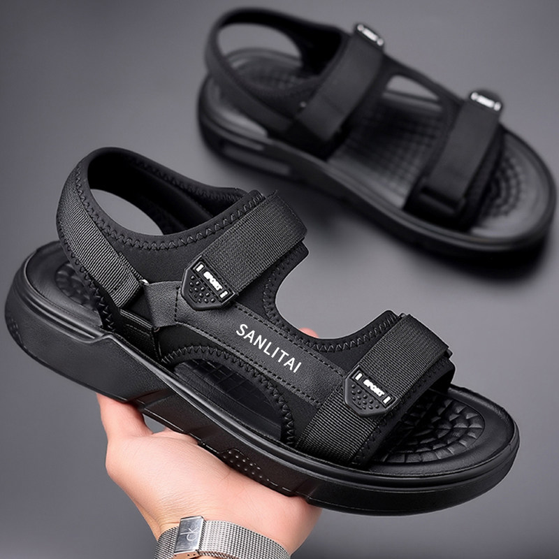 男士凉鞋两穿特大码男鞋45夏季防滑凉拖鞋46脚胖加宽休闲沙滩鞋48