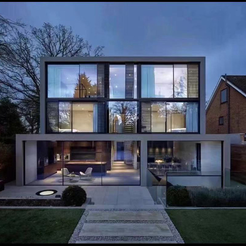 上海广亚断桥铝门窗封阳台铝合金平开系统门窗隔音窗.纱一体定制