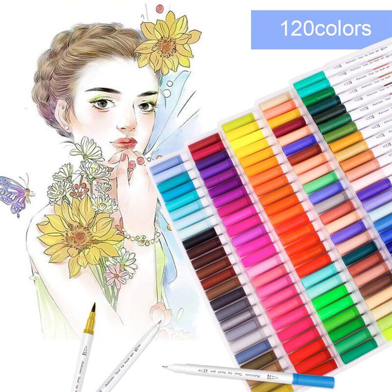 Dual Tip Art Markers 60/100/120 Colors Calligraphy Watercol高性价比高么？