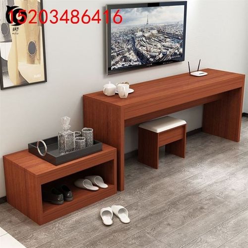 现代简约全实木电视柜茶几组合酒店民宿小户型窄柜客厅卧室矮地柜