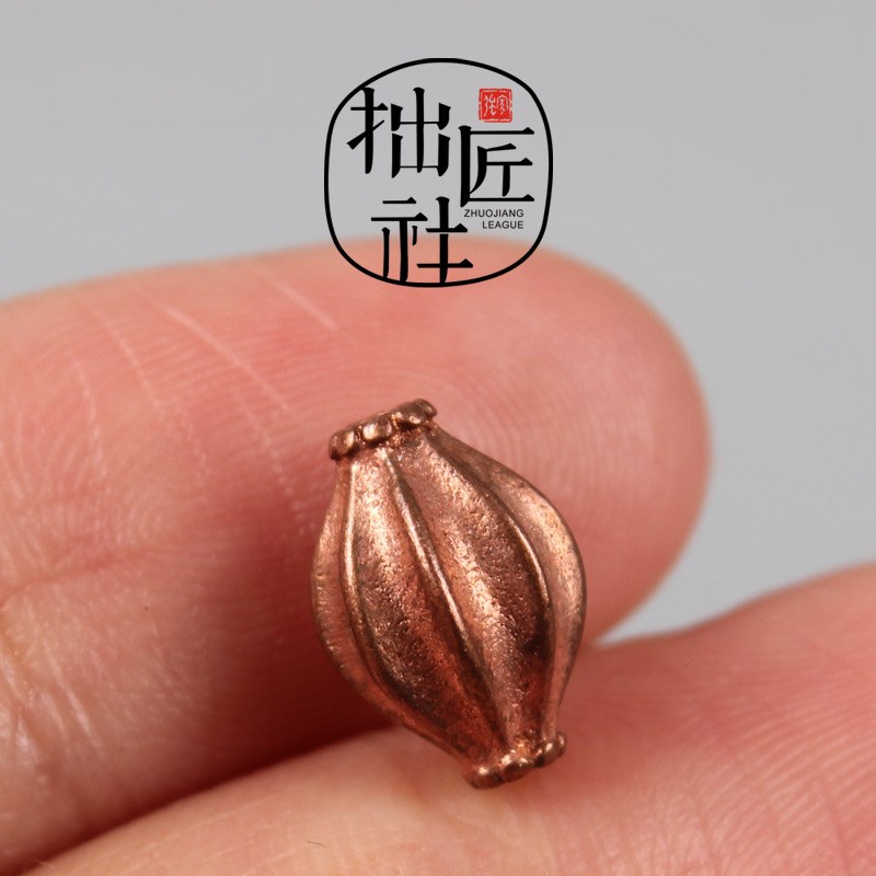 藏式925银紫铜八股配珠 弟子珠 文玩佛珠DIY配饰