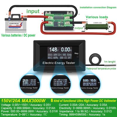 网红ATORCH DC Current Meters digital voltmeter ammeter volta