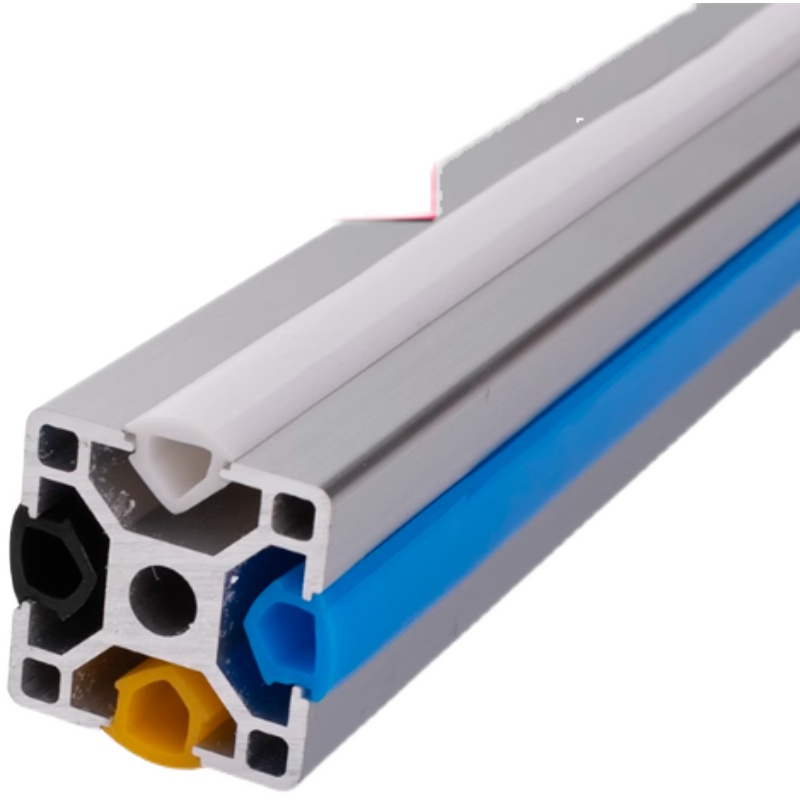 PVC软胶条2020/3030/4040/封条槽6/8J/10mm工业铝型材装饰密封压